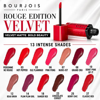 Bourjois Rouge Edition Velvet Lipstick - 18 Its Redding Men [Tester]