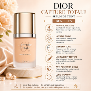 Buy Dior Capture Totale Triple Correcting Serum Foundation - 020 Light Beige - Cult Beauty Pakistan