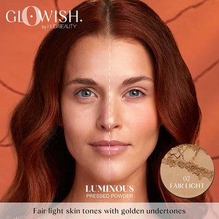 Huda Beauty GloWish Luminous Pressed Powder - 02 Fair Light
