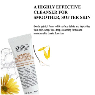 Kiehl's Calendula Deep Cleansing Foaming Face Wash - 30ml