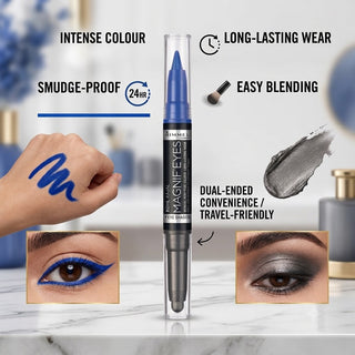 Buy Rimmel Magnif Double Ended Eye Shadow - Dark Side of Blue - Cult Beauty Pakistan