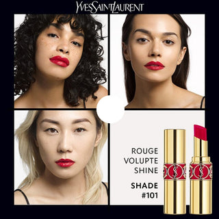 Buy Saint Laurent Rouge Volupte Shine Lipstick - 101 Make It Burn - Cult Beauty Pakistan