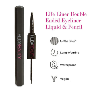 Huda Beauty Life-Liner Duo Pencil & Liquid Eyeliner - Very Vanta