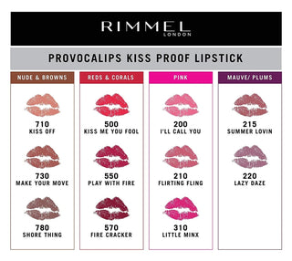 Buy Rimmel Provocalips 16Hr Kissproof Lipstick - 210 Flirty Fling - Cult Beauty Pakistan