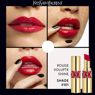 Buy Saint Laurent Rouge Volupte Shine Lipstick - 101 Make It Burn - Cult Beauty Pakistan