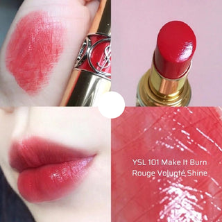 Buy Saint Laurent Rouge Volupte Shine Lipstick - 101 Make It Burn - Cult Beauty Pakistan