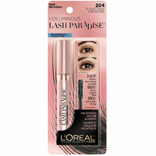 L'Oreal Paris Voluminous Waterproof Lash Paradise Mascara - 204 Blackest Black