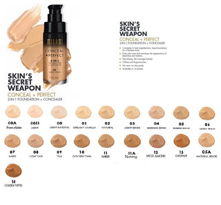 Milani Conceal + Perfect 2-in-1 Liquid Foundation - 00B Light