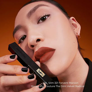 Buy Yves Saint Laurent Rouge Pur Couture The Slim Velvet Lipstick - 321 Fervent Maroon - Cult Beauty Pakistan
